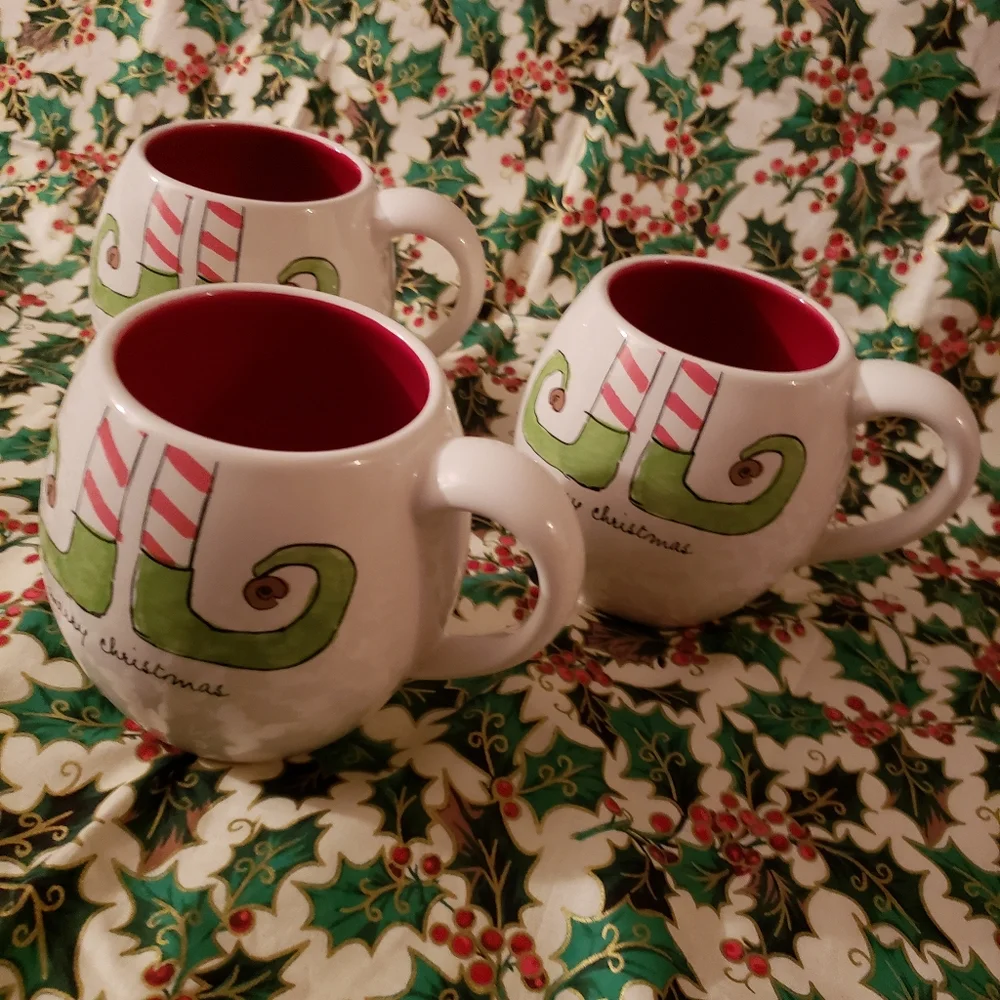 Rae Dunn elf feet mugs